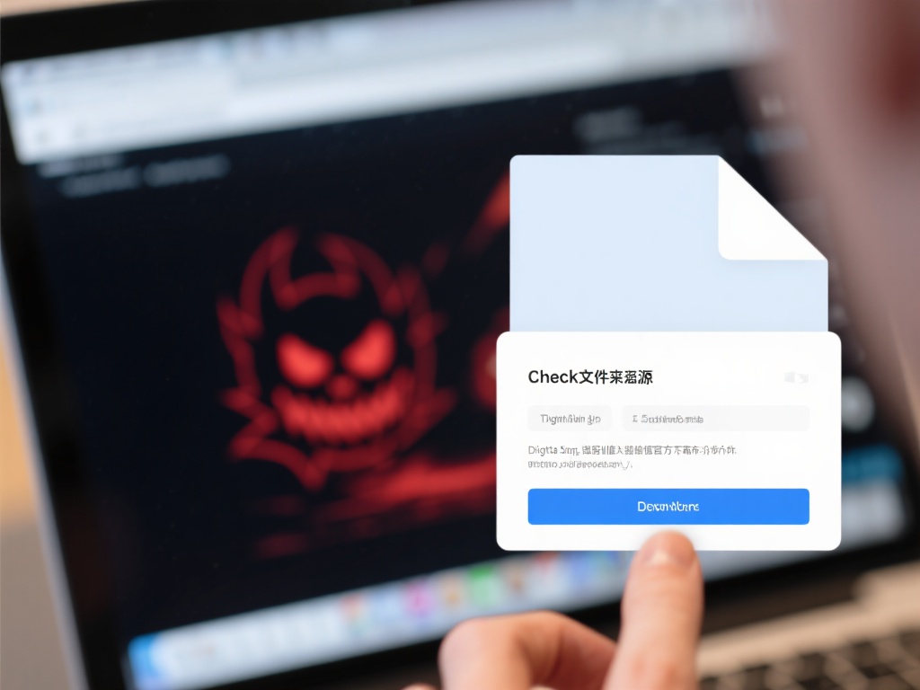 检查文件来源：在下载前，确认文件的数字签名或校验值